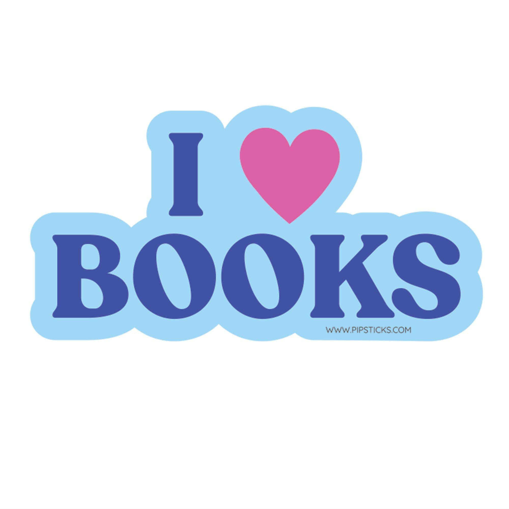 I Love Books Vinyl Sticker